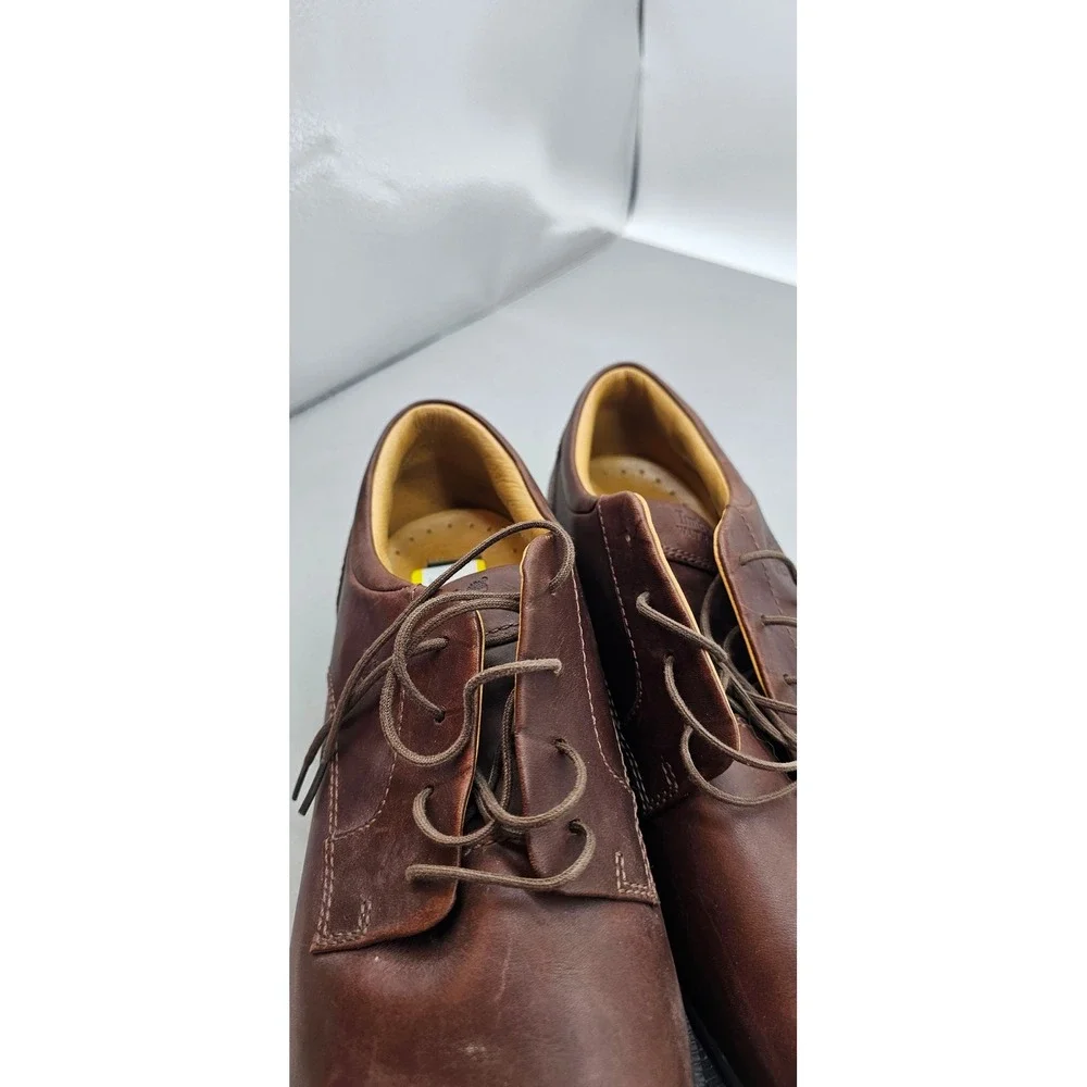 Timberland Mens 90081 Waterproof Leather Oxford Shoes Brown Size 13M